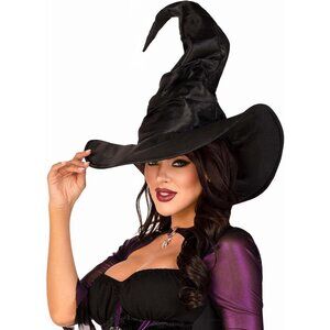 Women's Large Ruched Witch Hat